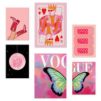 POSTER Set Mit 6 Moderner Kunst Für Frauen A3 & A4 Rahmenlos - Klar, Papier (29/3cm) - Nacnic