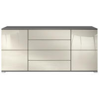 SIDEBOARD Rova Creme Hochglanz - Creme, Holzwerkstoff (166.5/75.5/35cm) - Vladon