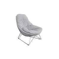 RELAXSESSEL AVON Grau Webstoff - Silberfarben/Grau, Textil/Metall (78/93/105cm) - KAWOLA