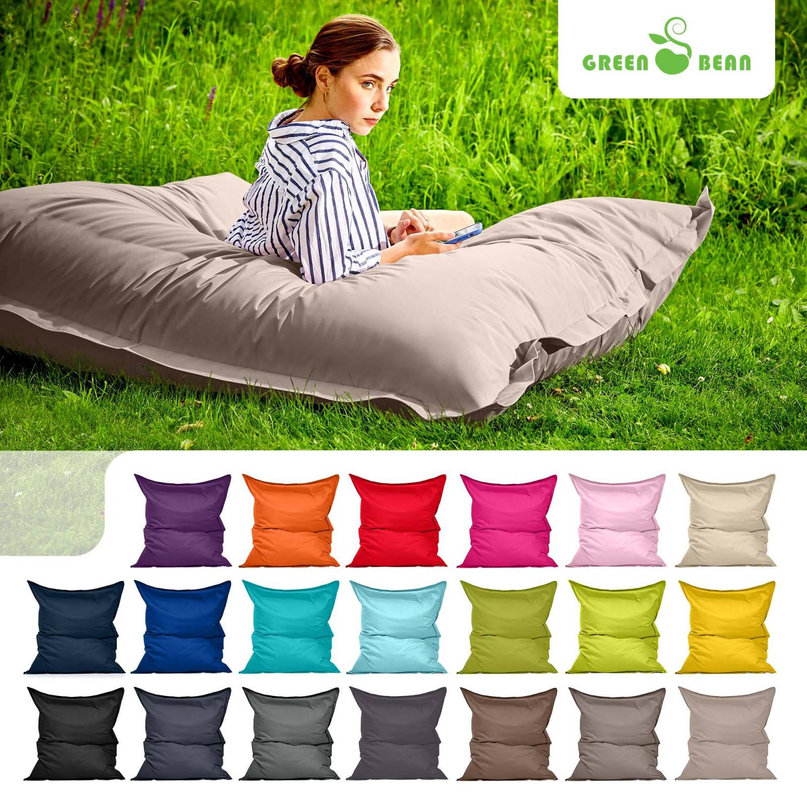 RIESEN-SITZSACK "Square" 120x160cm 270 L - Braun, Textil (120/25/160cm) - Green Bean