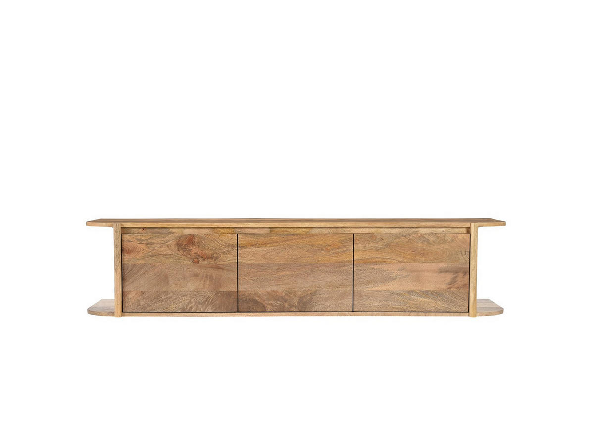 TV Board Jade Mangoholz 160 cm / 40 cm Natur - Naturfarben, Holz (160/35/40cm) - Villa Möbel