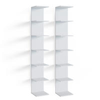 WANDREGAL Paolo Weiß 28 x 190 cm 2er Set - Weiß, Holzwerkstoff (28/190/30cm) - Vicco