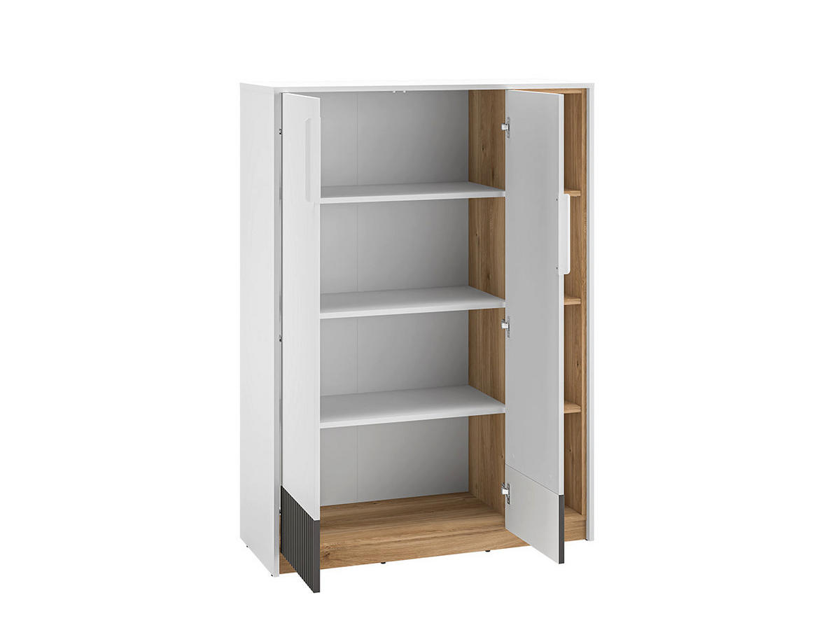 KOMMODE – 101 cm – Torino – Weiß - Weiß, Holzwerkstoff (101/140/40cm) - hi-markt