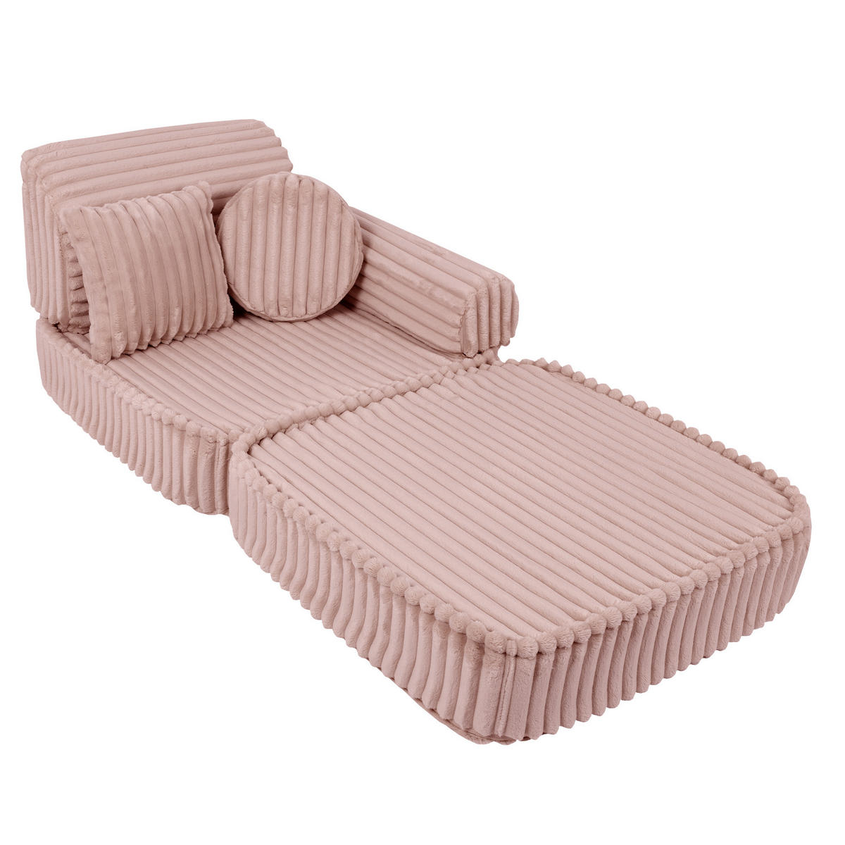 KINDERSOFA, Pocket Basic, Churros, Rubinchoco - Violett, Textil (120/25/60cm) - MeowBaby