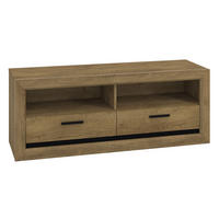 LOWBOARD Baltica Eiche Lefkas / schwarz 147 / 43 / 55cm - Eichefarben/Schwarz, Holz/Holzwerkstoff (147/55/43cm) - Feldmann-Wohnen