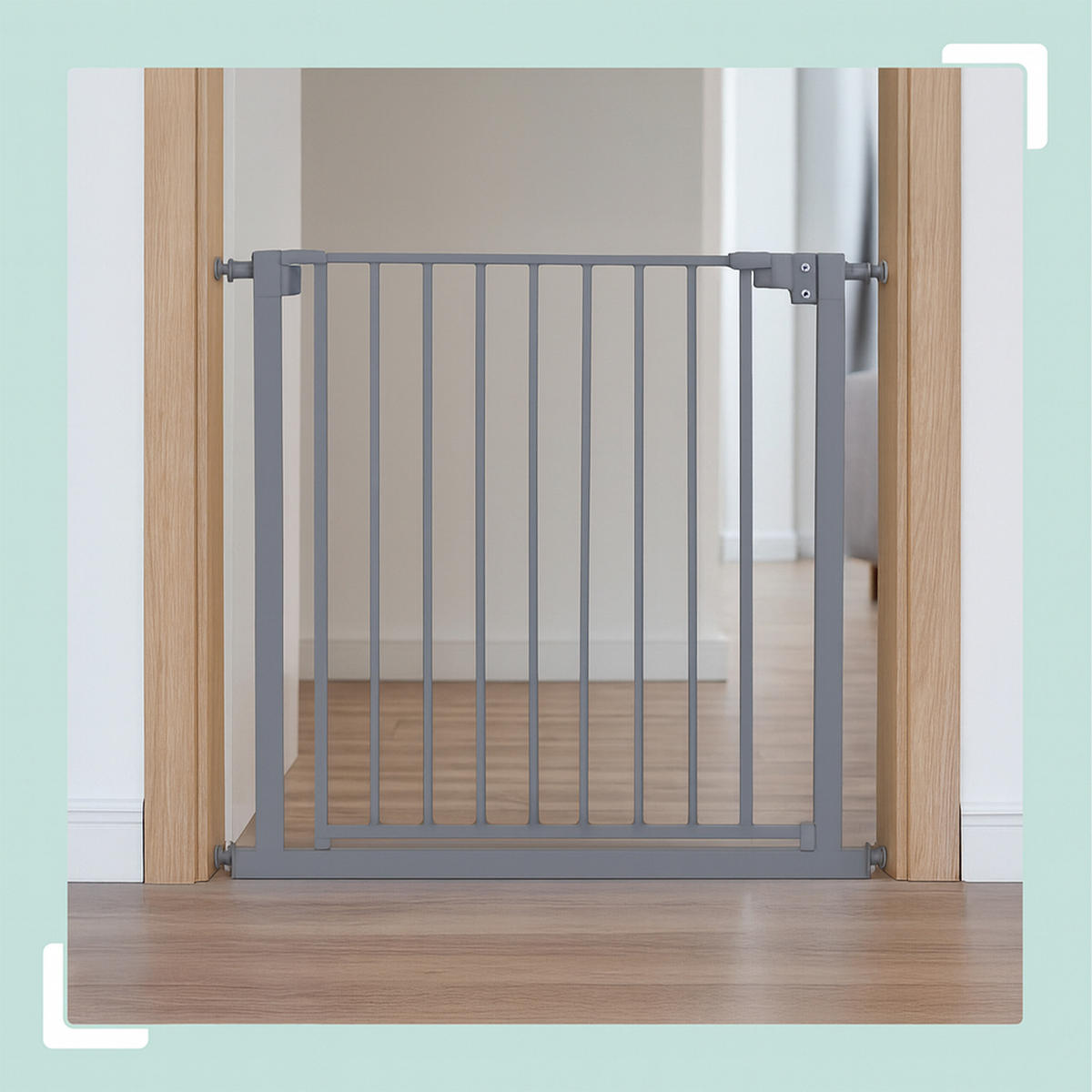 TREPPENSCHUTZGITTER - Grau, Kunststoff/Metall (80/1cm) - Relaxdays