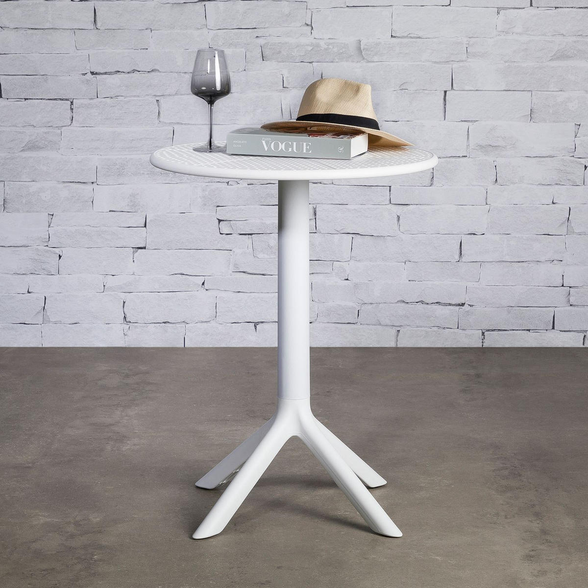 GARTENTISCH LUZ weiß - Weiß, Kunststoff (60/60/76cm) - IDIMEX