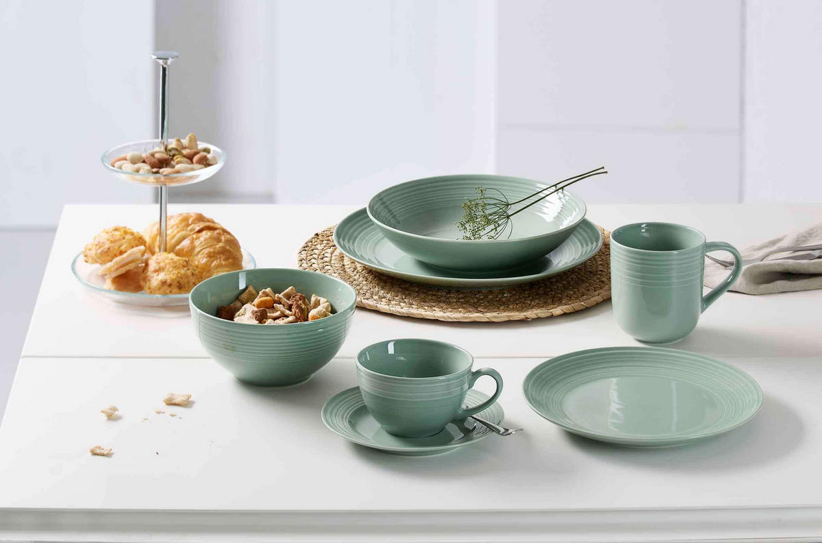 KAFFEETASSEN Levi Grün 220 ml 6er Set - Grün, Keramik (0.22L) - Ritzenhoff Breker