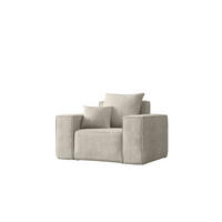 SESSEL ELLA Modern Stoff Noel Hellgrau - Hellgrau, Holz/Textil (90/78/117cm) - Kaiser Möbel