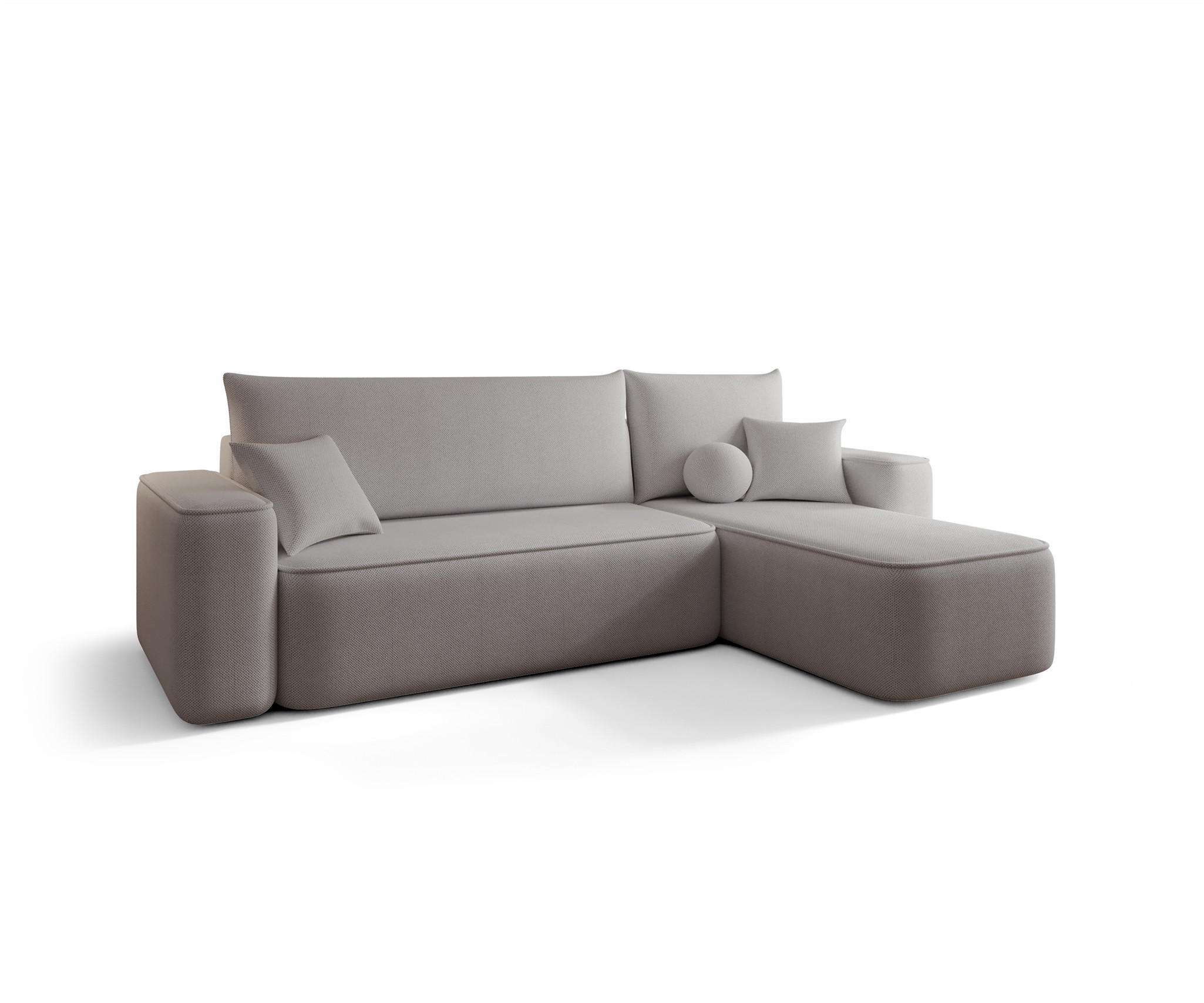 ECKSOFA Agepo In Curio - Grau, Holzwerkstoff/Textil (250/150cm) - Fun Möbel