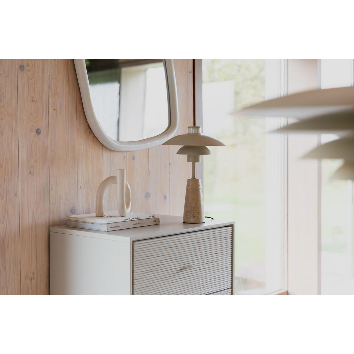 TISCHLAMPE Cole Beige - Beige, Stein (26/26/37cm) - Zuiver