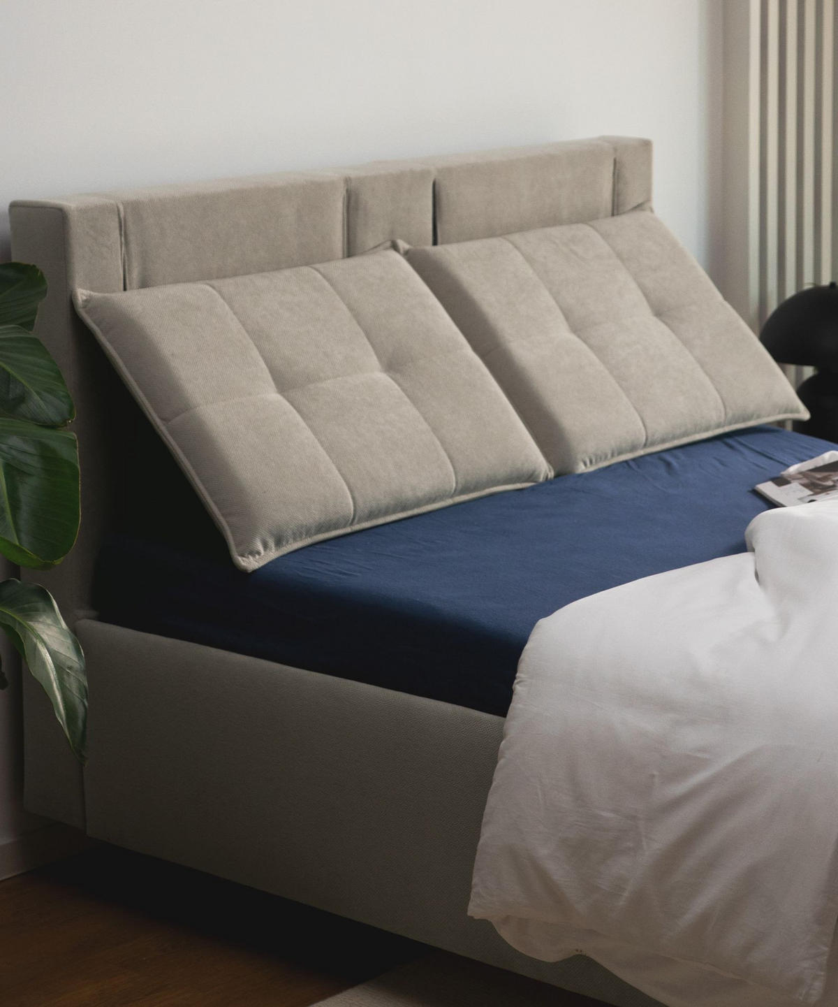 POLSTERBETT Belleo Dunkelbeige 180x200 cm - Schwarz/Cappuccino, Textil/Metall (180/200cm) - Selsey