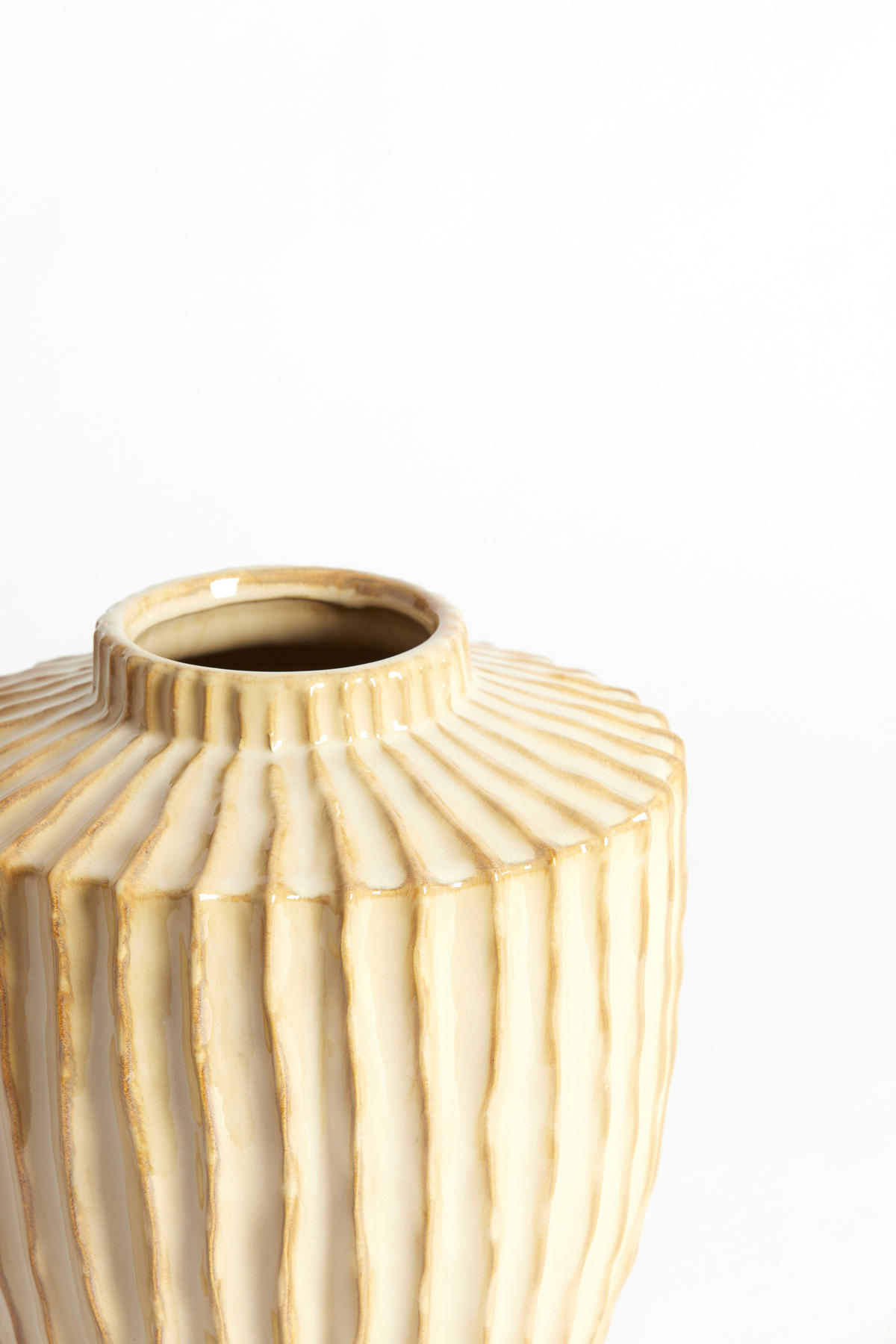 VAZE Talea Braun 25/25/28 cm - Braun, Keramik (28cm) - Light & Living