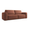 3-SITZER SOFA mit Schlaffunktion Chenille Stoff Pink - Pink/Hellrosa, Kunststoff/Textil (242/91/100cm) - Makamii