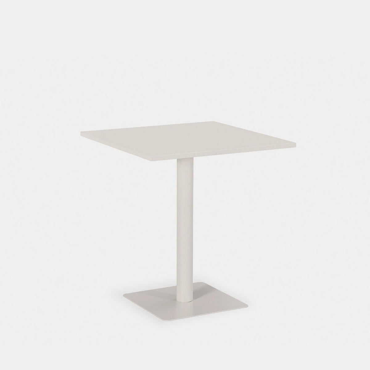 GARTEN-SET mit Tisch und 4 stapelbaren Stühlen in Beige Serin - Beige, Metall - Klast Home