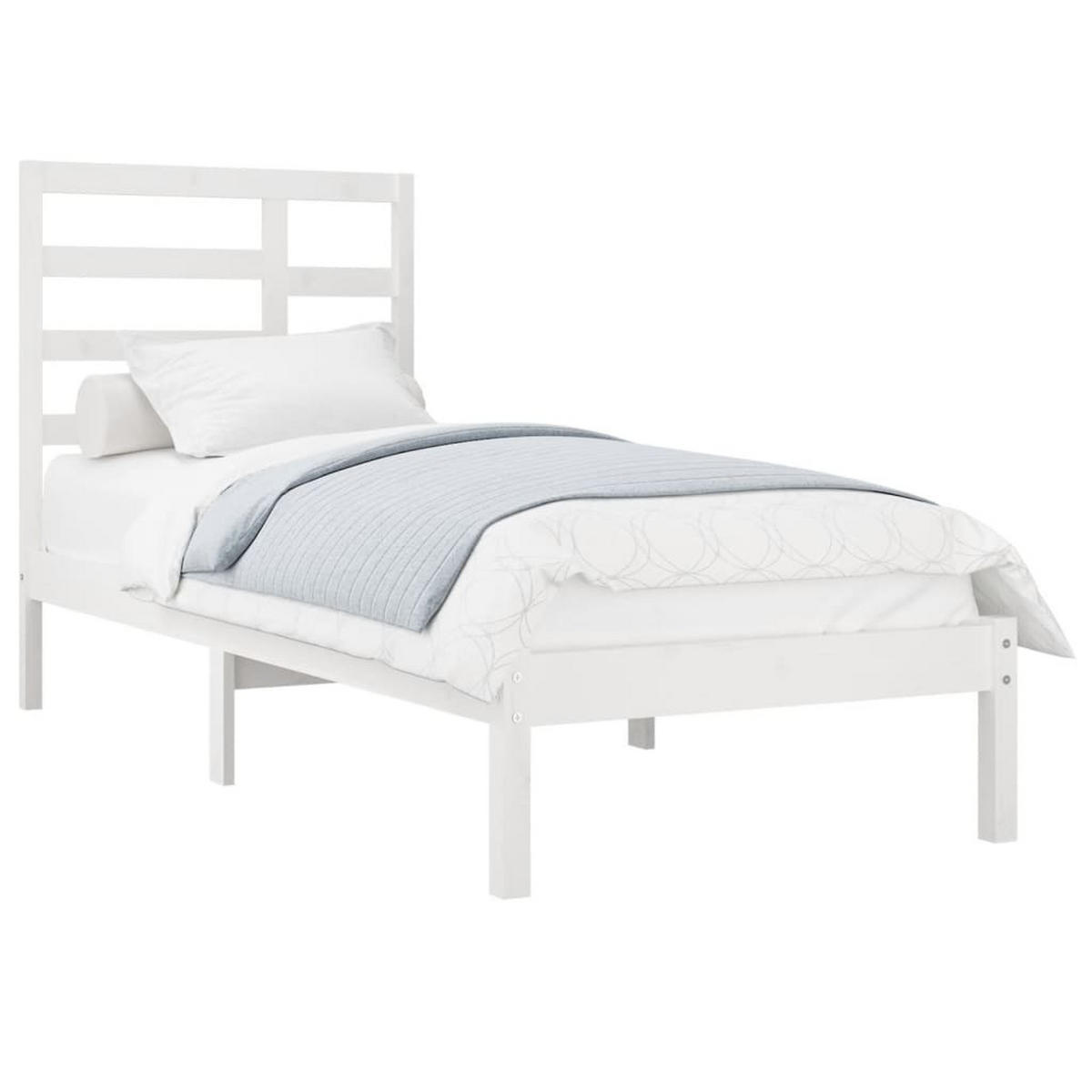 BETT Neiman 104/195.5 cm - Weiß, Holz (90/190cm) - Nettlife