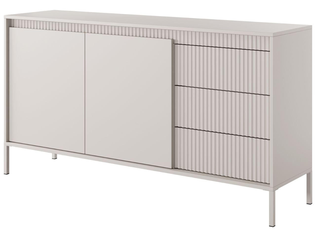 KOMMODE Beige 154/82/40 cm Sorano - Beige, Naturmaterialen/Metall (154/82/40cm) - Graingold