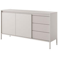 KOMMODE Beige 154/82/40 cm Sorano - Beige, Naturmaterialen/Metall (154/82/40cm) - Graingold