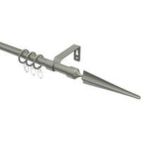 GARDINENSTANGE Olymp Lorenzo 100 cm, 1-läufig, 16 mm Ø Chrom matt - Chromfarben/Nickelfarben, Metall (100cm) - INTERDECO