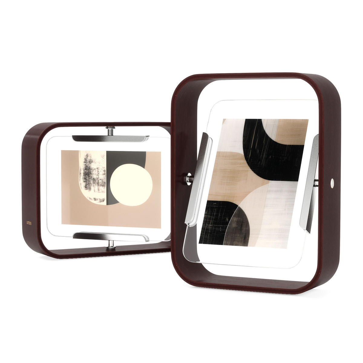 TISCHBILDERRAHMEN Bellwood zweiseitig, Walnuss Antik - Braun, Holz (16/5cm)