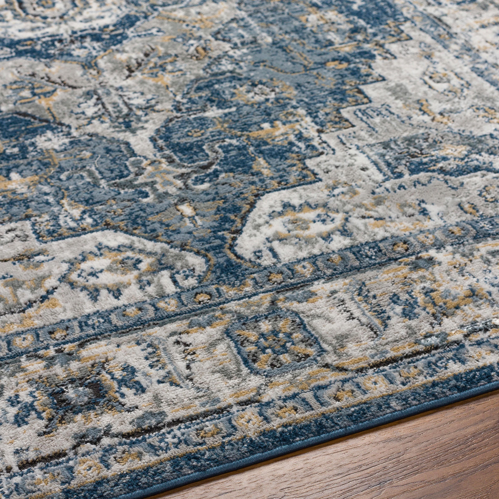 VINTAGE-TEPPICH 160/220 cm Blau - Blau, Naturmaterialien/Textil (160/220cm) - LIVABLISS