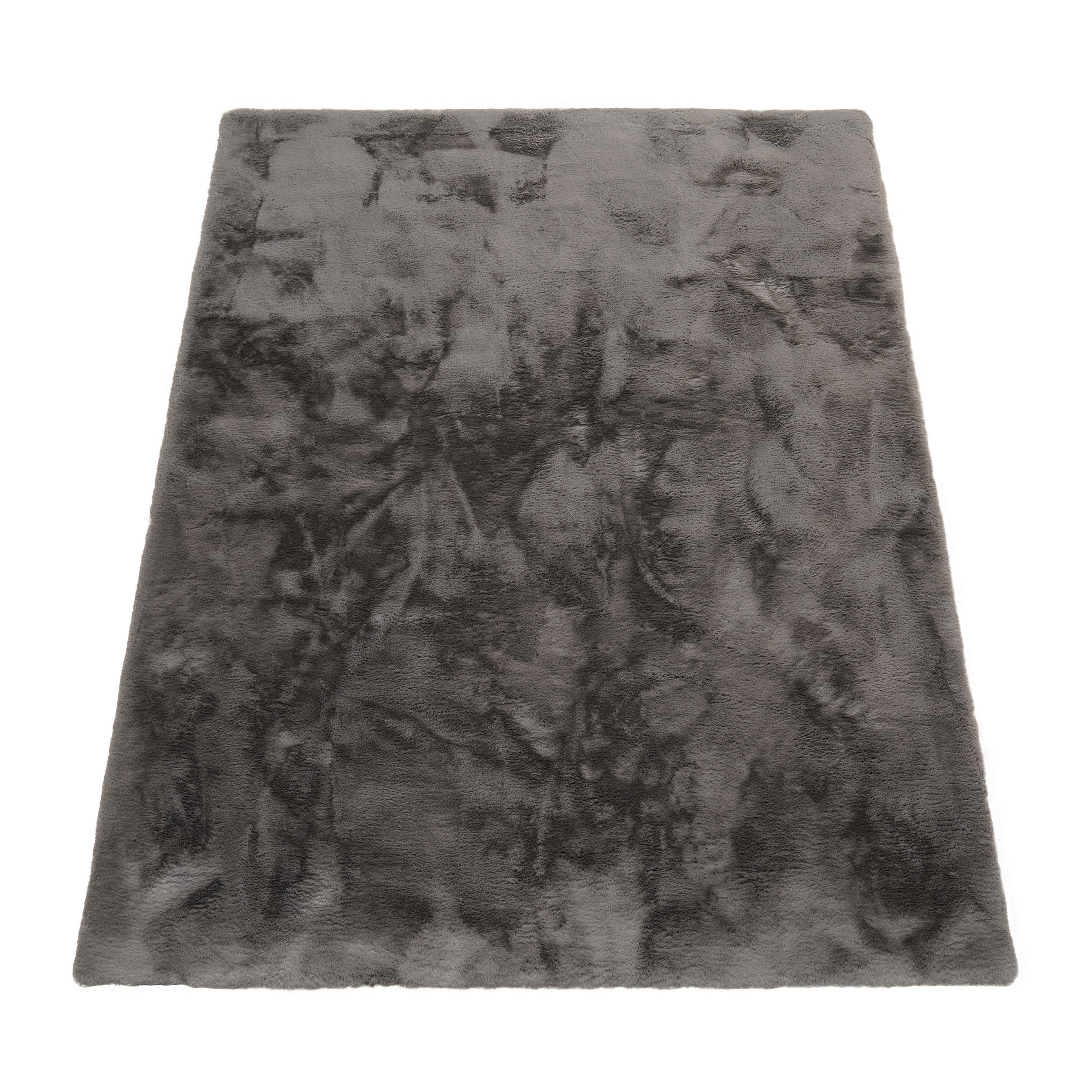 Paco Home Hochflorteppich Anthrazit 80x150 cm