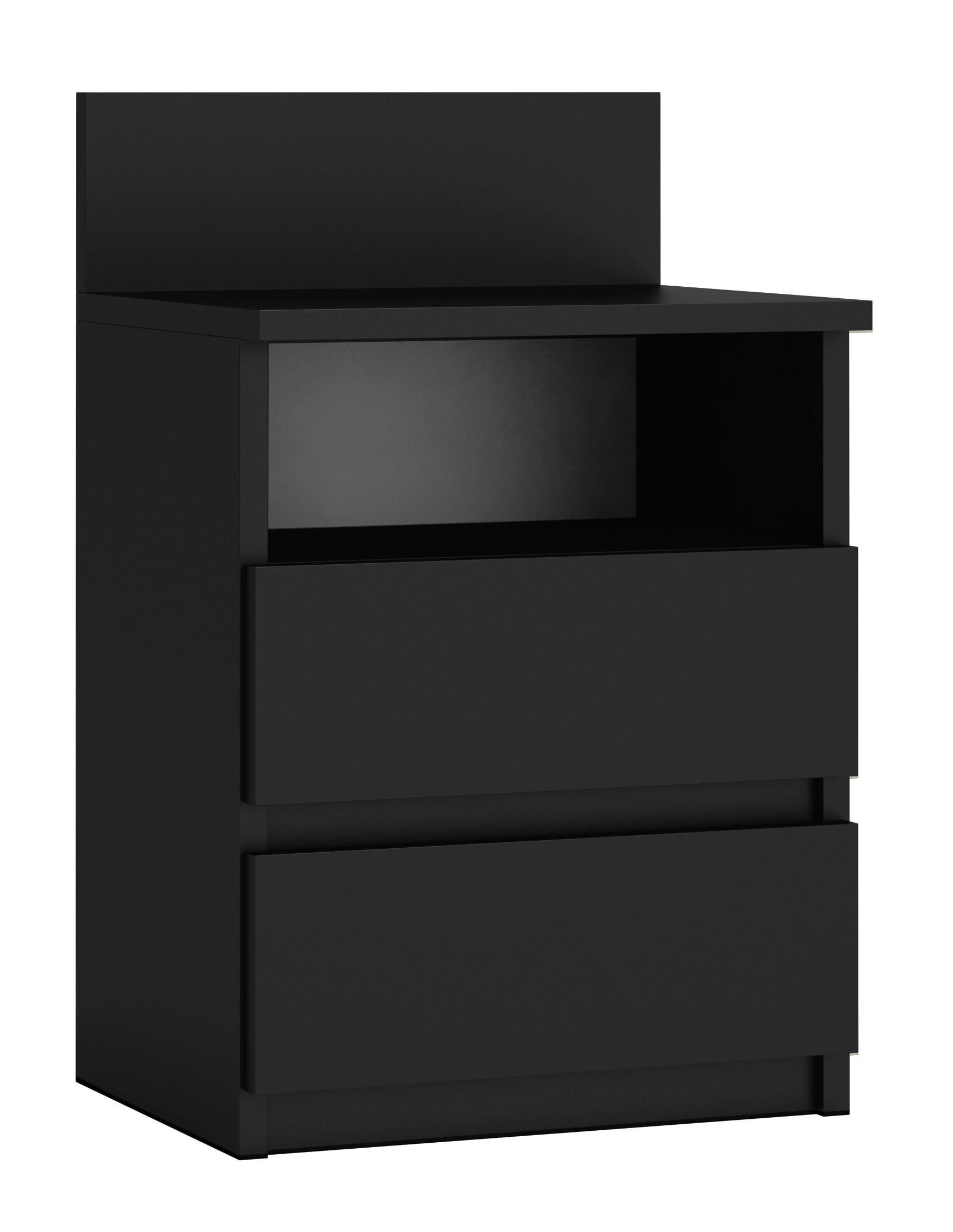NACHTTISCH MALWA M1 SCHWARZ - Schwarz, Holzwerkstoff (40/59/32cm) - CDF