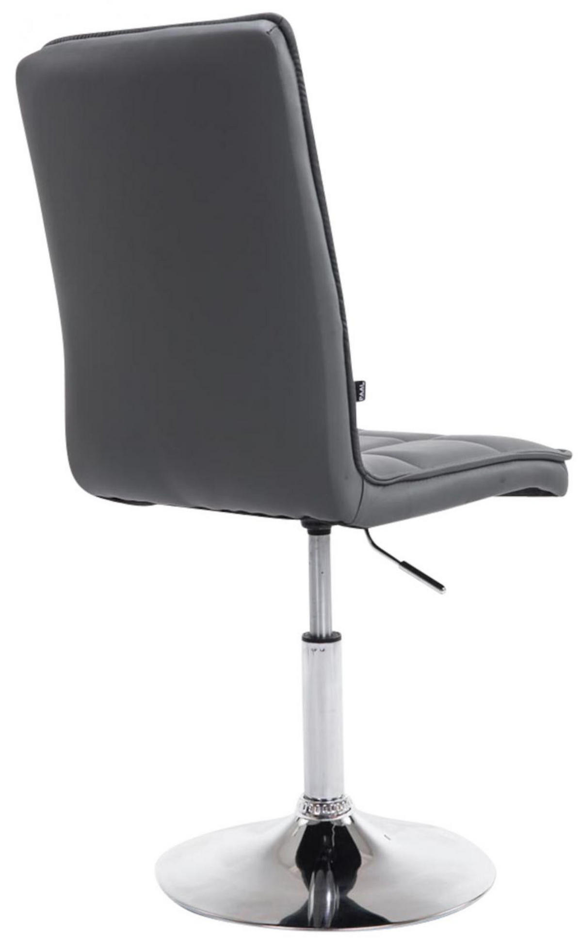 DREHSTUHL 2er Set Lederlook grau - Chromfarben/Grau, Textil/Metall (43/90/59cm) - CLP