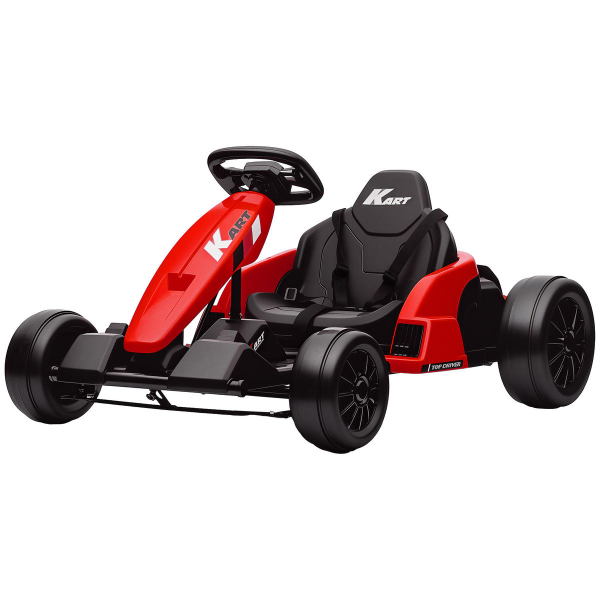 GO-KART DE-06260 mit Drift-Modus, 5-Punkt-Sicherheitsgurt und Musik Rot - Rot, Kunststoff/Metall (115/77/55.5cm) - ComfortXL