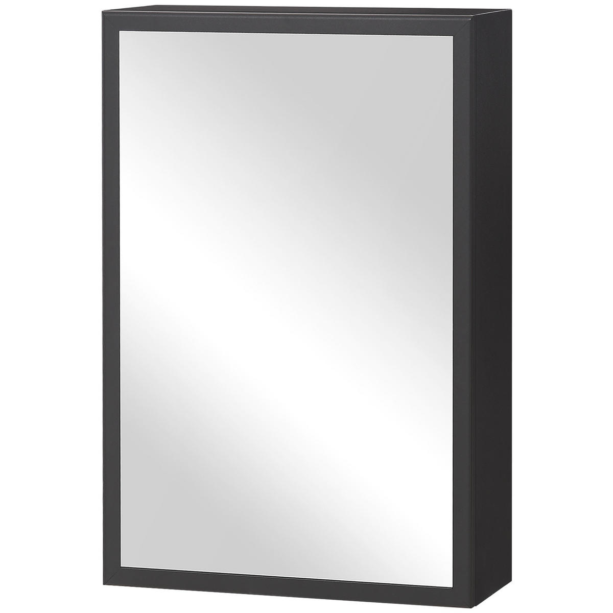 SPIEGELSCHRANK Schwarz 40/15/60 cm - Schwarz, Metall (40/60/15cm) - PANGIVO