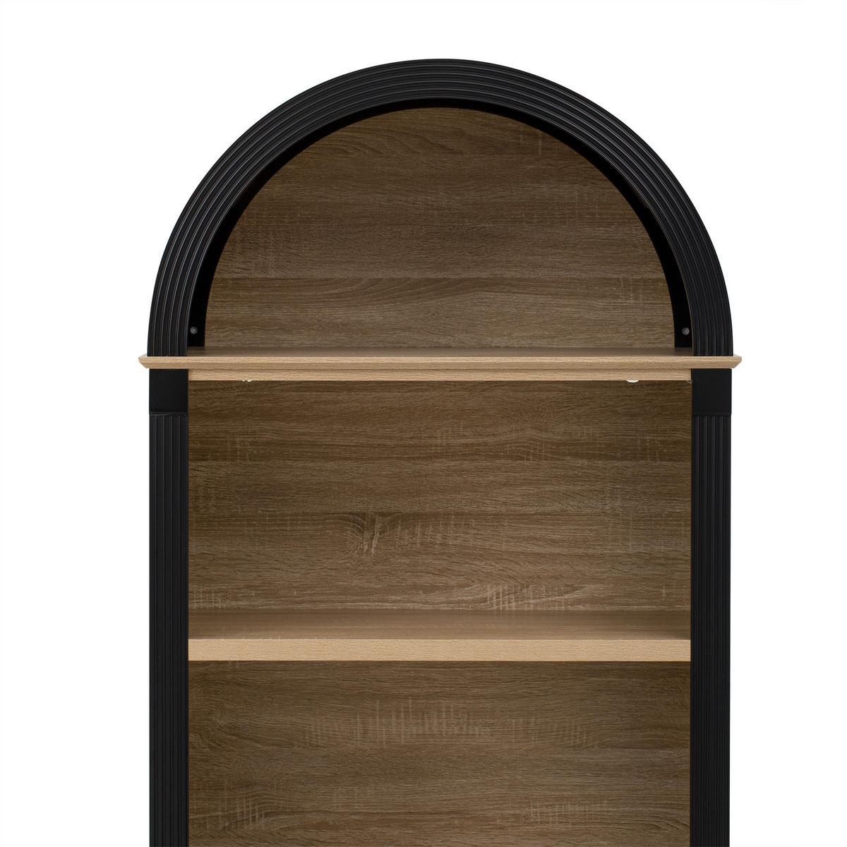 HIGHBOARD Schwarz 76,2×40×180 cm mit LED-eleuchtung und verstellbaren aus Holzwerkstoff - Schwarz, Holzwerkstoff (76.2/180/40cm)