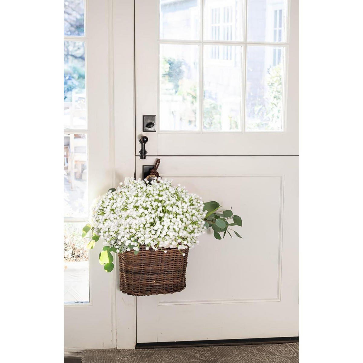 KUNSTBLUMEN Schleierkraut 10 Stück 25 cm - Weiß, Kunststoff (25cm)