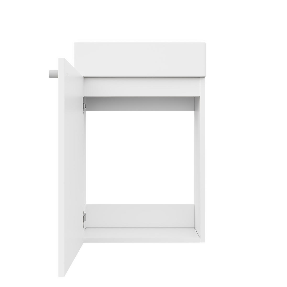 WASCHTISCHKOMBI 41/23/62.5 cm Weiß mit 1 Schranktür und Soft-Close-Mechanismus, ohne Wasserhahn - Weiß, Holz/Holzwerkstoff (23/62.5/41cm) - Oxeza