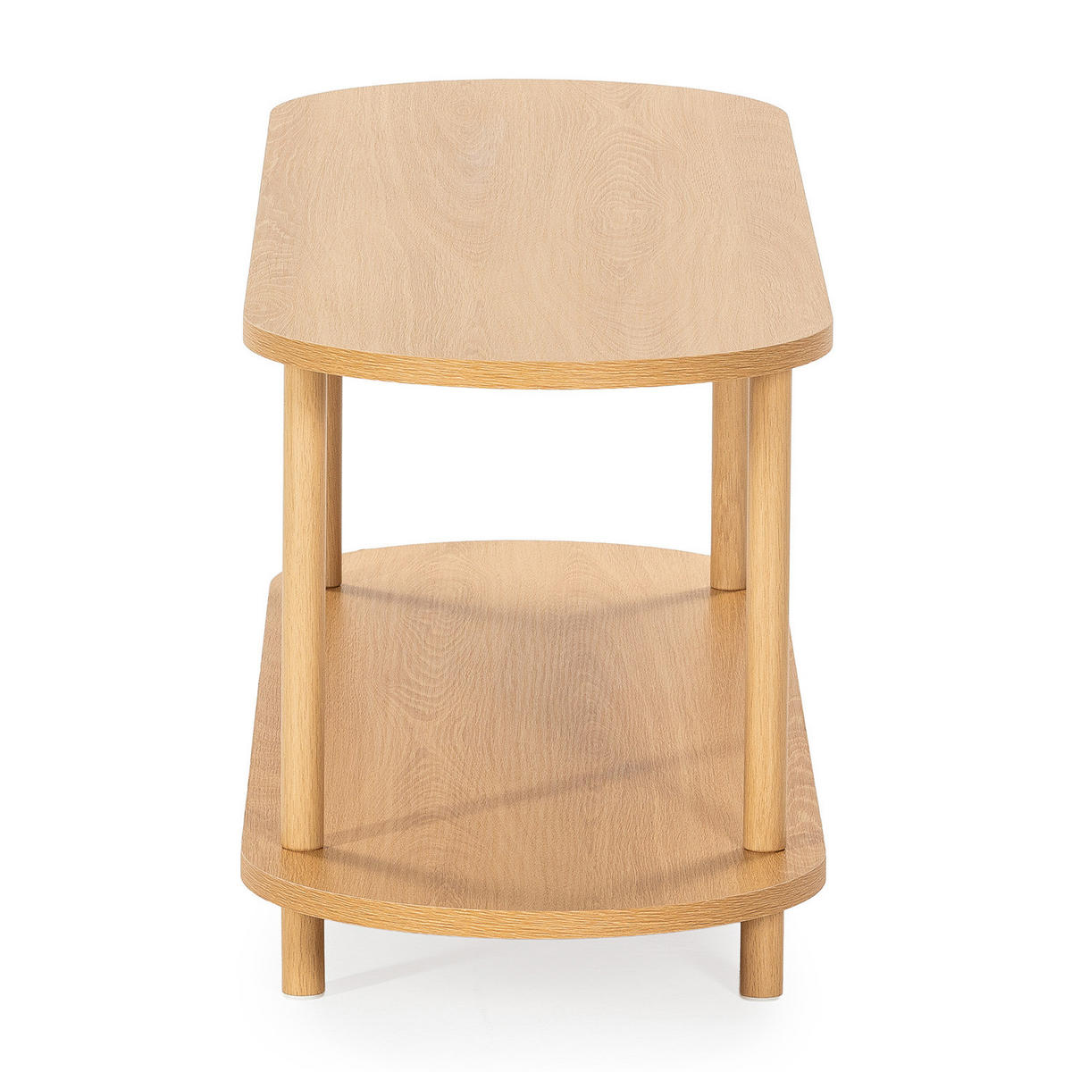 COMODĂ TV Montana 2 rafturi aspect de stejar - culoare lemn stejar, compozit lemnos (130/45/38cm) - VS Venta-stock