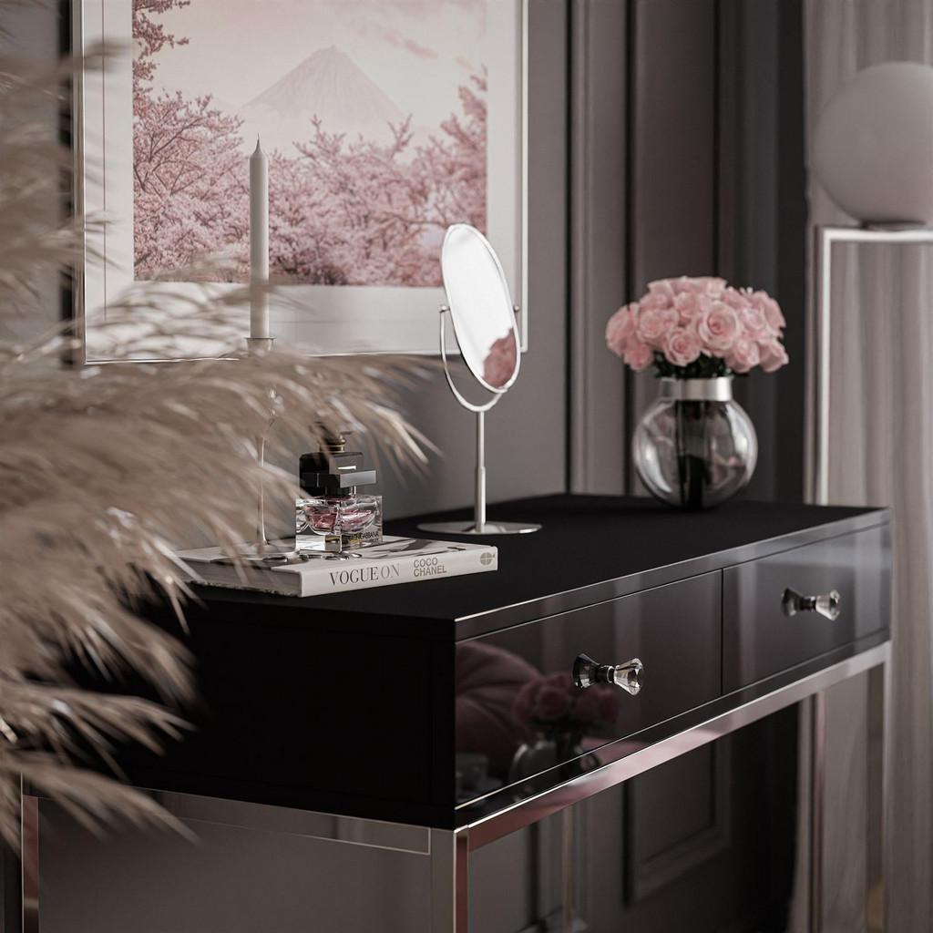 Thumbnail - Lookway Konsole, Schwarz Hochglanz, Holzwerkstoff, 100x81x42 cm, Wohnzimmer, Wohnzimmertische, Konsolentische