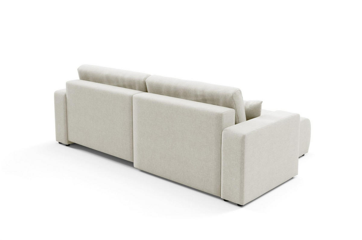 ECKSOFA Augusto - Creme, Holzwerkstoff/Textil (244/149cm) - Fun Möbel