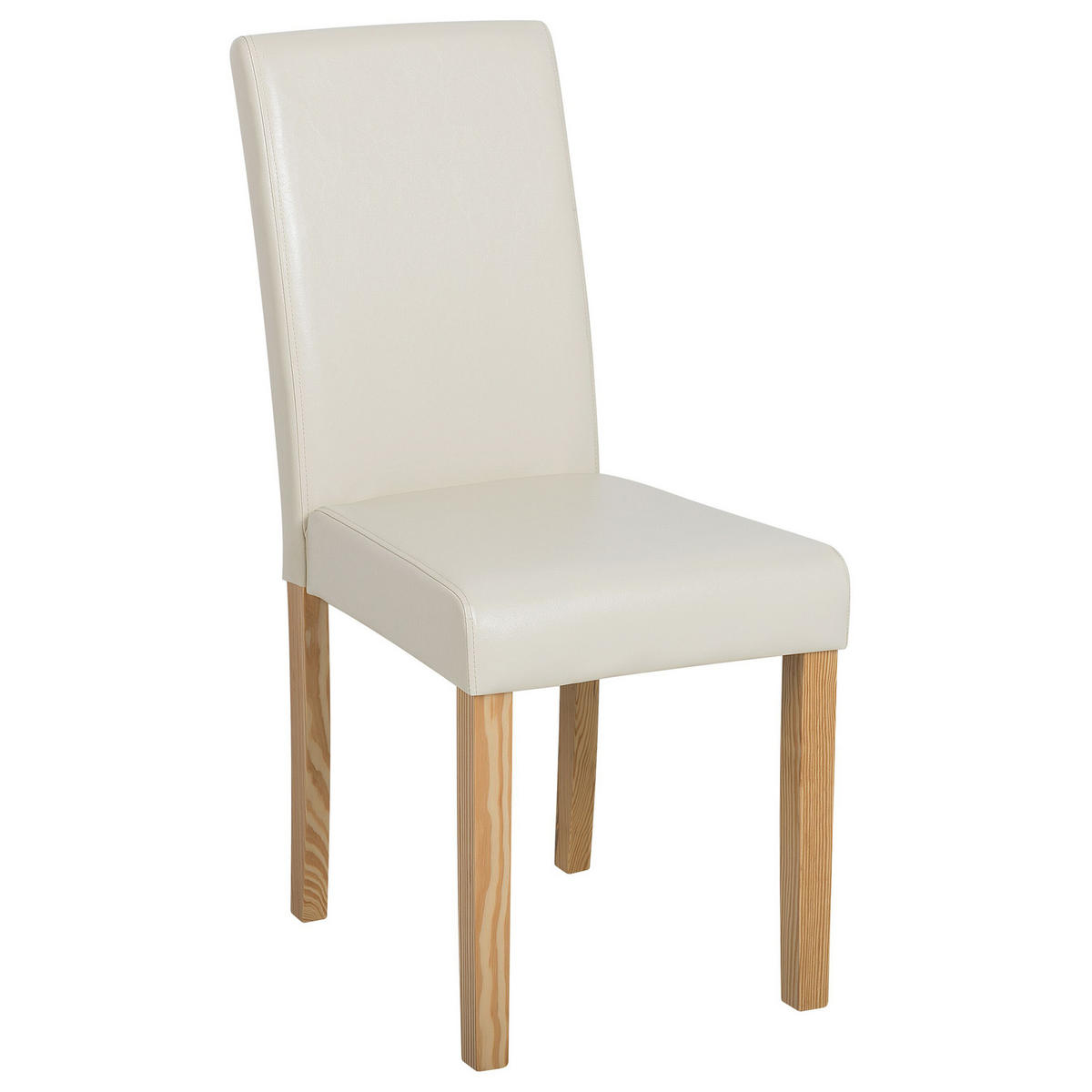 ESSZIMMERSTUHL 2er-Set Kunstleder Beige Broadway - Beige, Holz/Textil (42/93/59cm) - Beliani