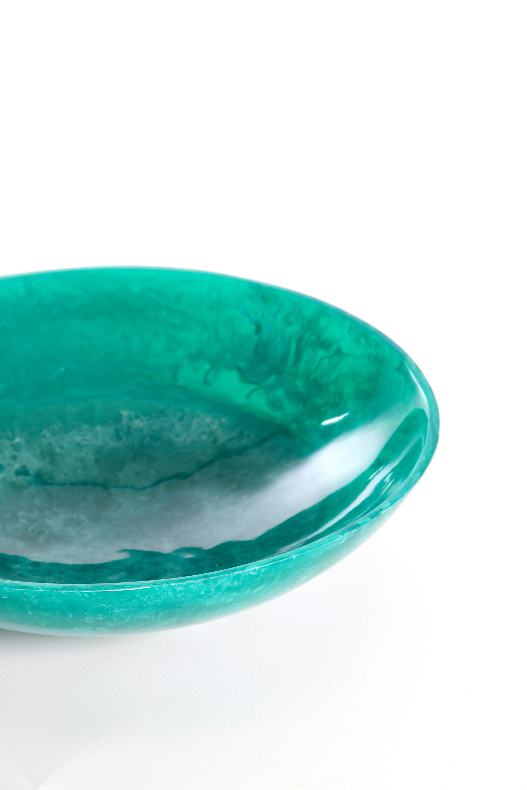 SCHALE Binanga Blau Ø34/7,5 cm - Jadegrün, Kunststoff (34/7.5cm) - Light & Living