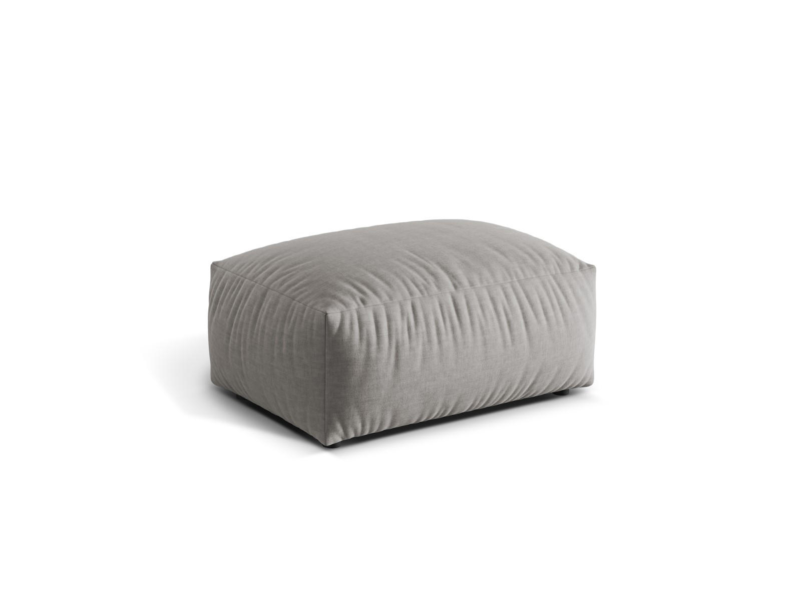 POUF Martina aus strukturiertem Stoff hellgrau - Hellgrau, Textil (65/44/95cm) - Micadoni