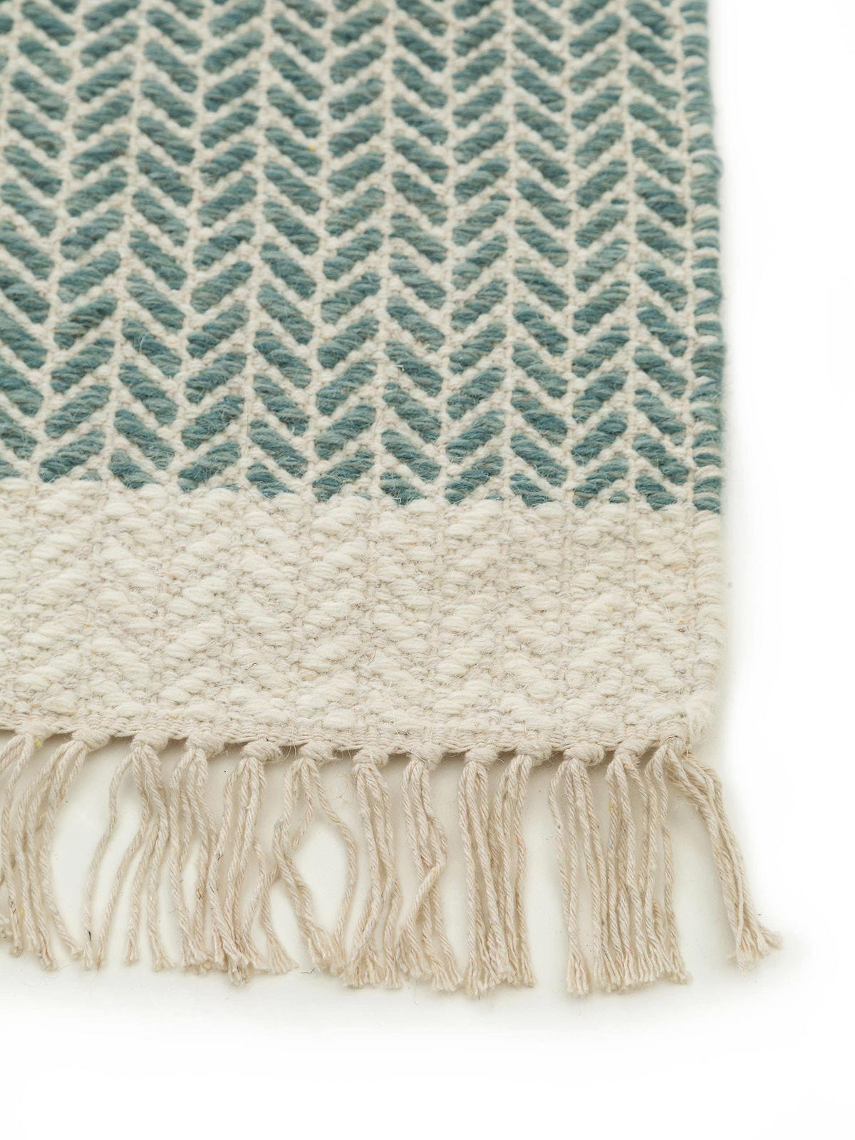 WOLLTEPPICH-LÄUFER Kim Mint 80x250 cm - Mintgrün, Textil (80/250cm) - benuta Pure