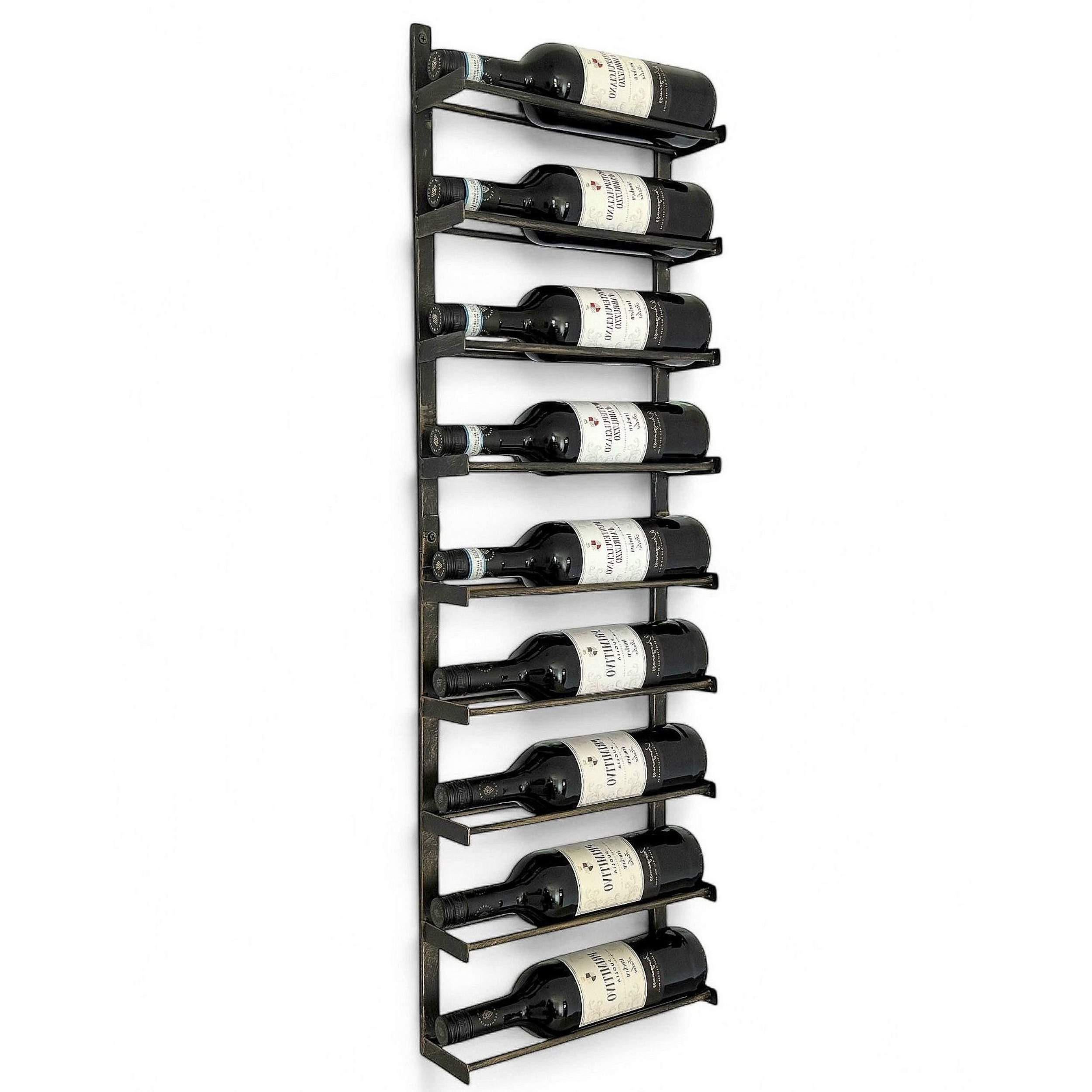 DanDiBo Weinregal Schwarz 31.5x97x9 cm