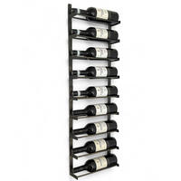 WEINREGAL Metall Wand Schwarz Modern - Schwarz, Metall (31.5/97/9cm) - DanDiBo