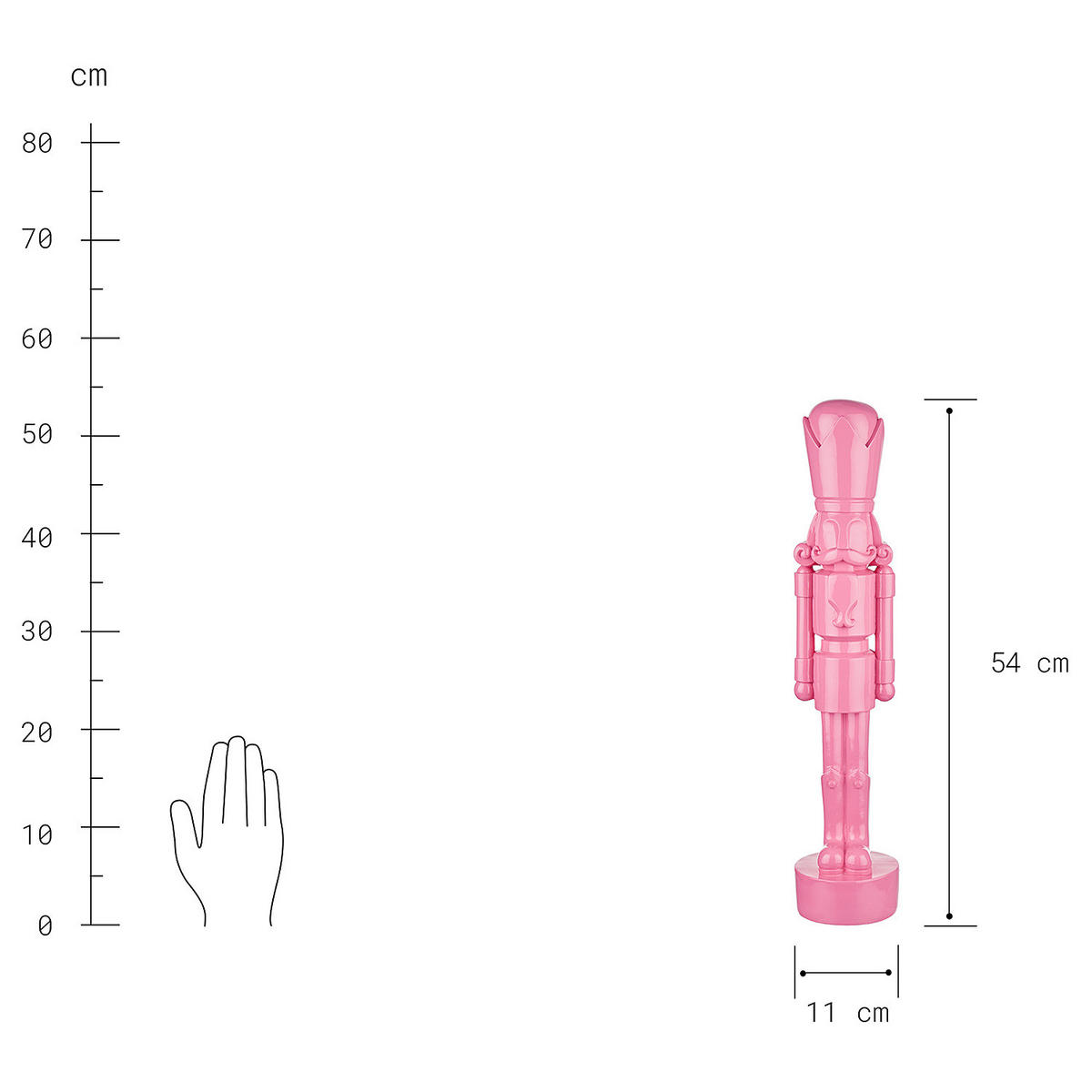 NUSSKNACKER James - Pink, Stein (11/54/11cm) - Butlers