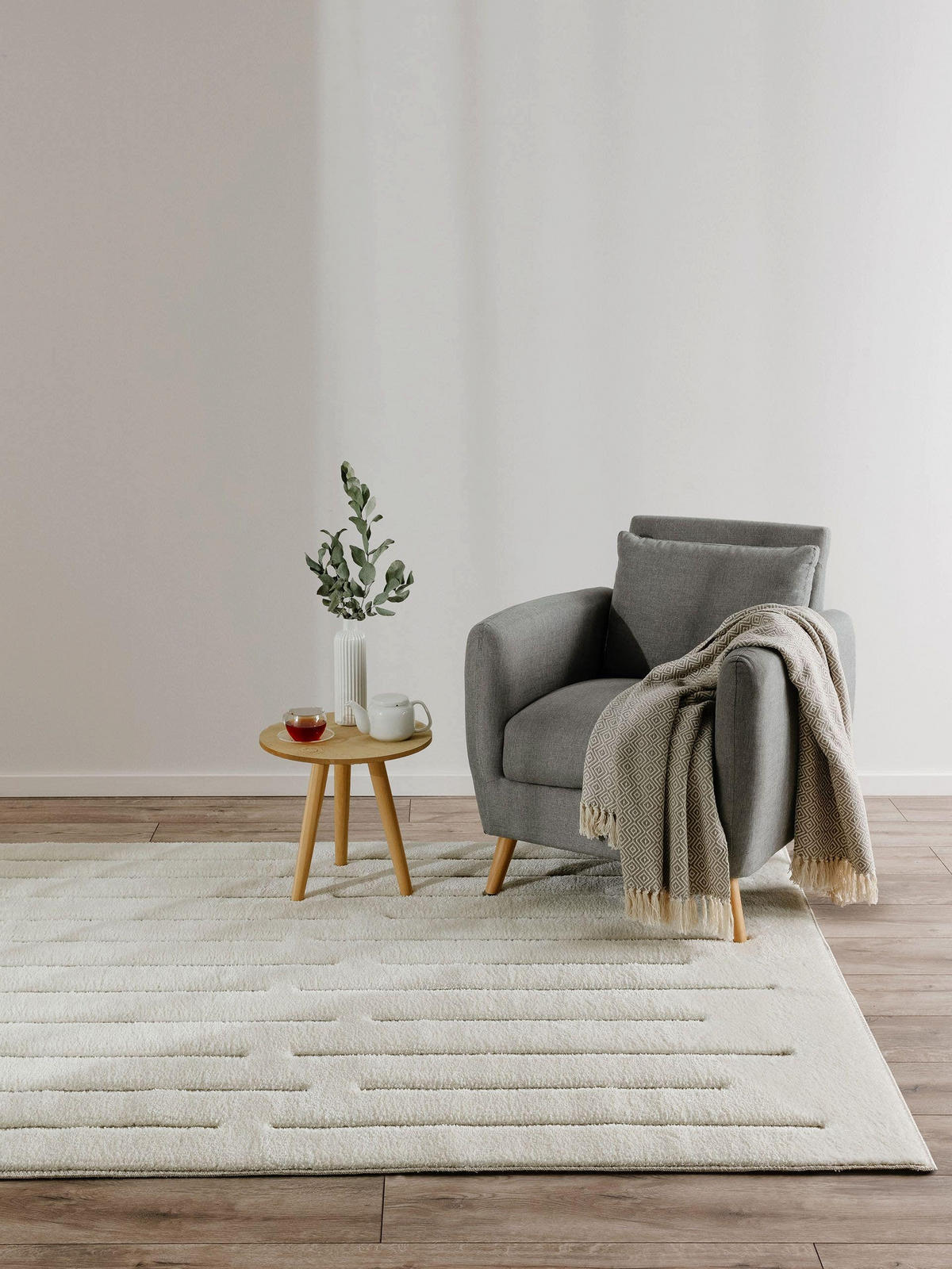TEPPICH Elvy Cream 200x300 cm - Creme, Kunststoff (200/300cm) - benuta