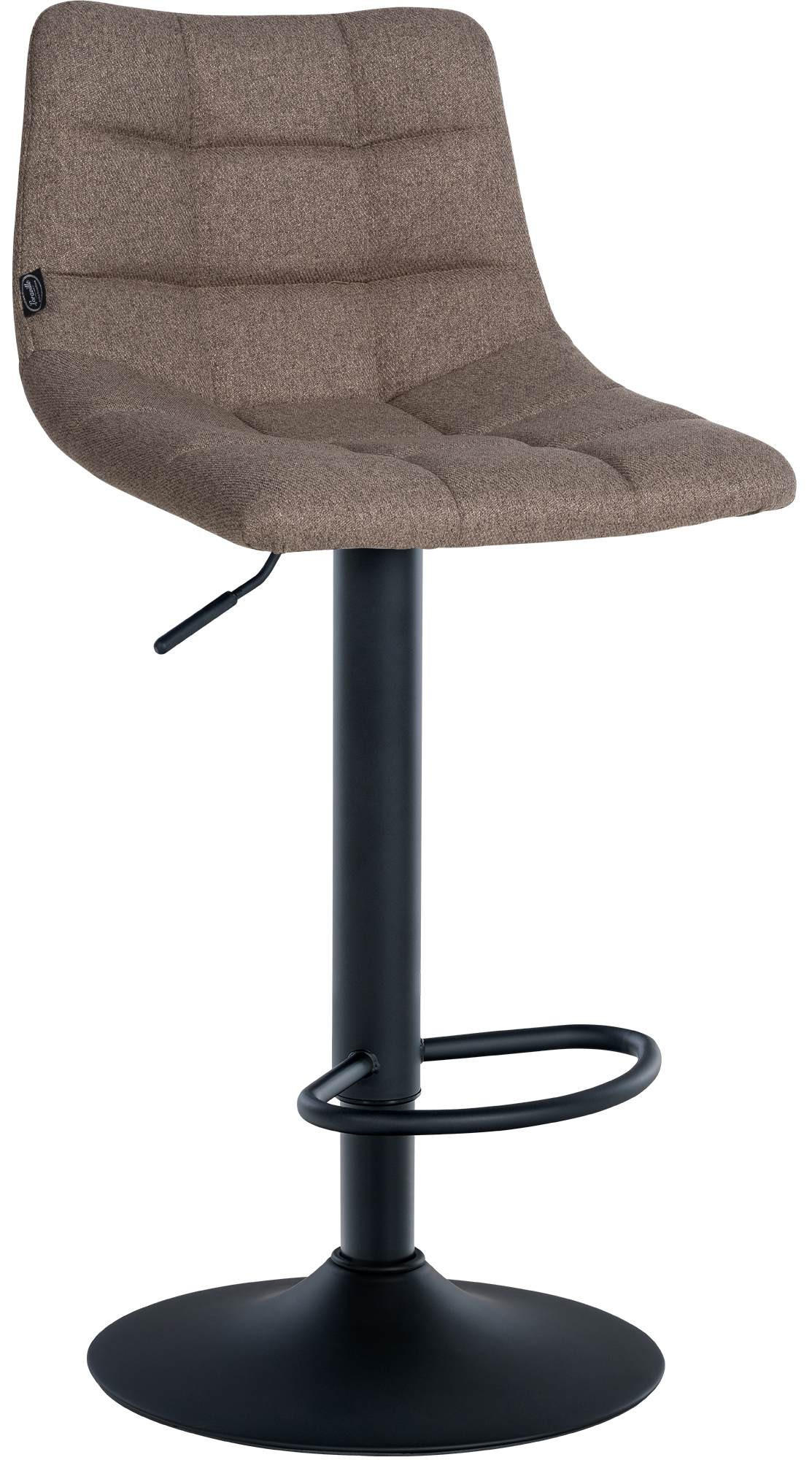 BARHOCKER Stoff taupe - Taupe/Schwarz, Textil/Metall (43/87/46.5cm) - CLP