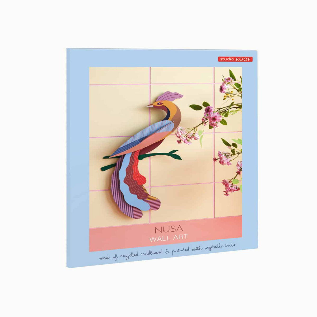 WANDDEKO Exotischer Vogel 5.8/46.5 cm - Multicolor, Wellpappe (5.8/46.5/28cm) - Studio Roof