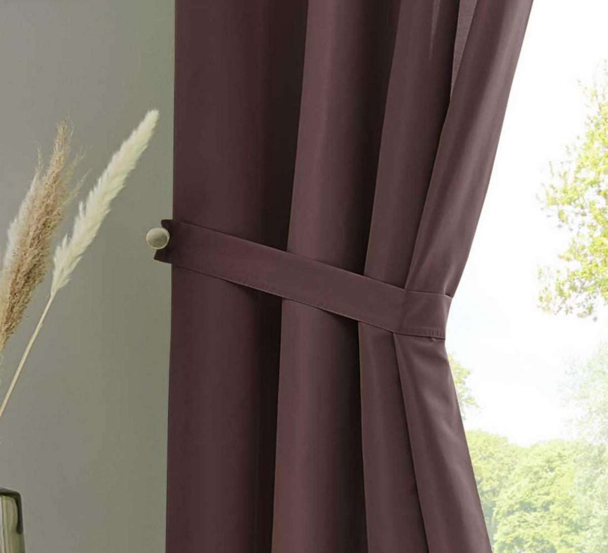 VORHANG 2ER SET POTSDAM HxB 225x140 cm Braun - Braun, Textil (140/225cm) - Gardinenbox