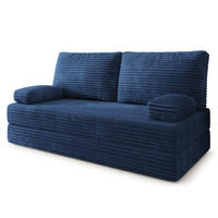 POHOVKA z pěny SILAR s funkcí spaní Manšestrová látka Modrá - modrá, textil (170/86/80cm) - MASSENO