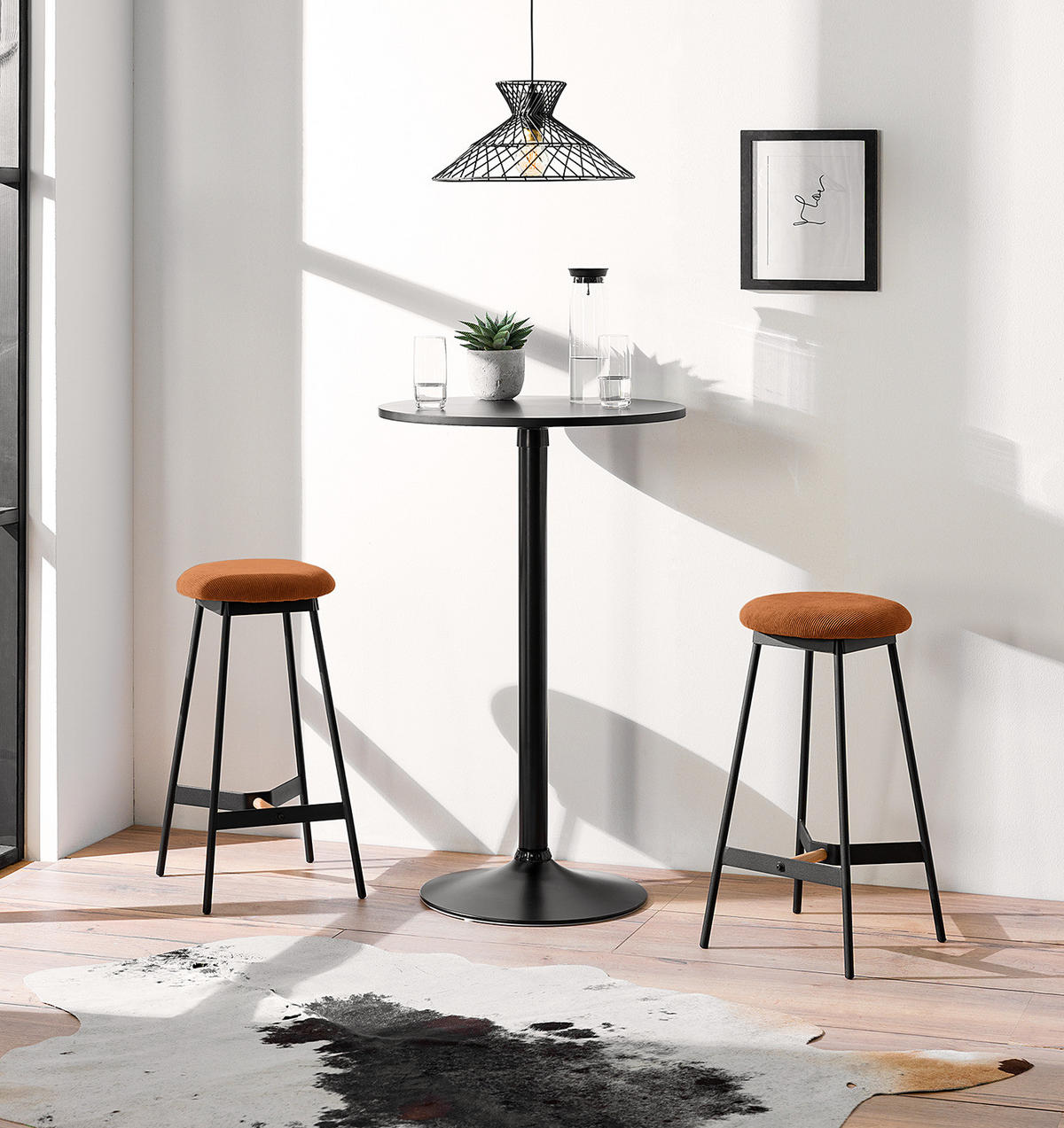 BARHOCKER - Cordstoff - Rostfarben, Textil (32/65/32cm) - home24