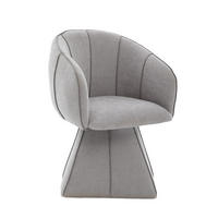 DREHSESSEL Chenille Stoff 360° Drehbar Polstersessel Loungesessel, Grau - Grau, Textil (56/74.5/54cm) - LVHOM